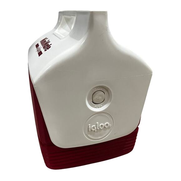 Vintage Igloo Mini Mate Red White Lunch Box Cooler - Picture 3 of 9